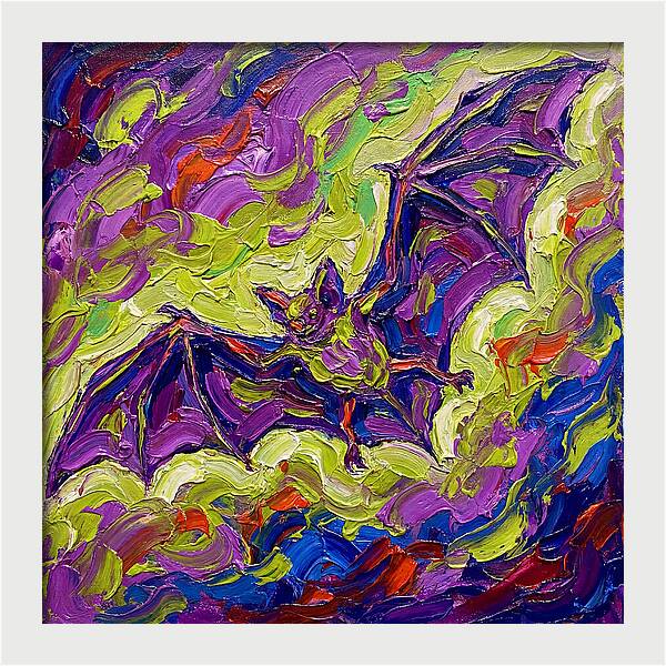 Bat In Vibrant Flight