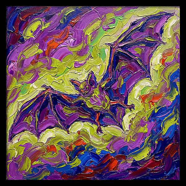 Bat In Vibrant Flight