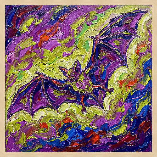 Bat In Vibrant Flight