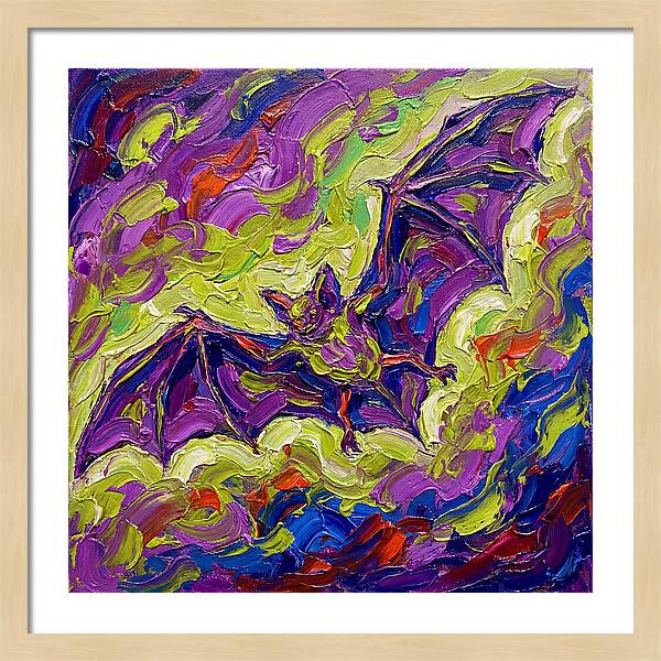 Bat In Vibrant Flight