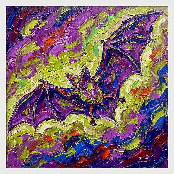 Bat In Vibrant Flight