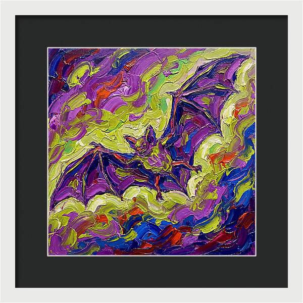 Bat In Vibrant Flight