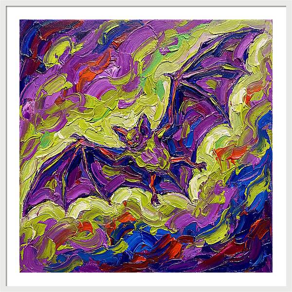 Bat In Vibrant Flight