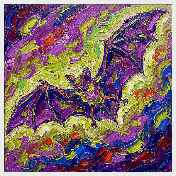 Bat In Vibrant Flight