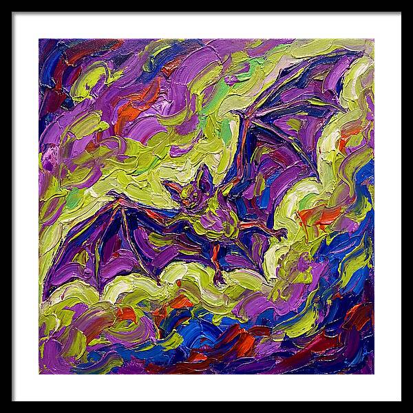 Bat In Vibrant Flight