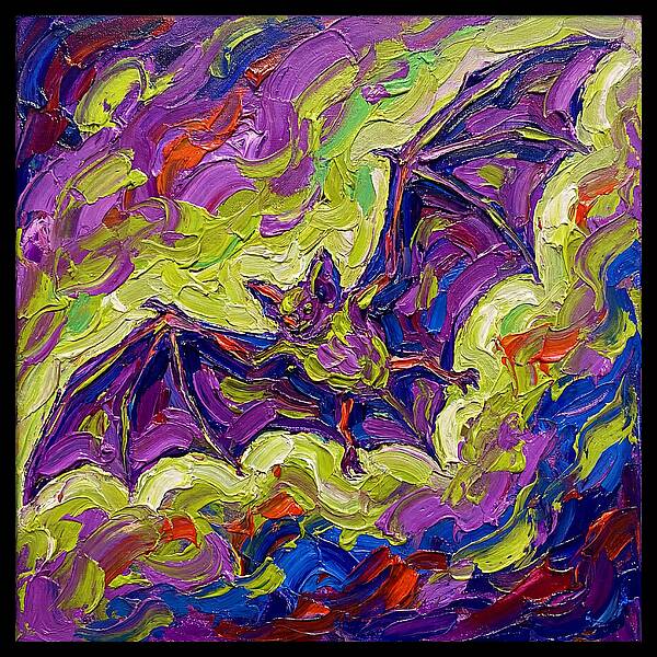 Bat In Vibrant Flight