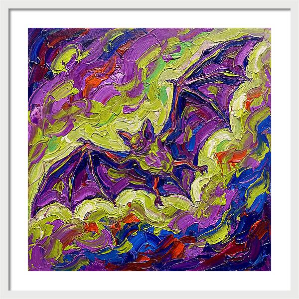 Bat In Vibrant Flight