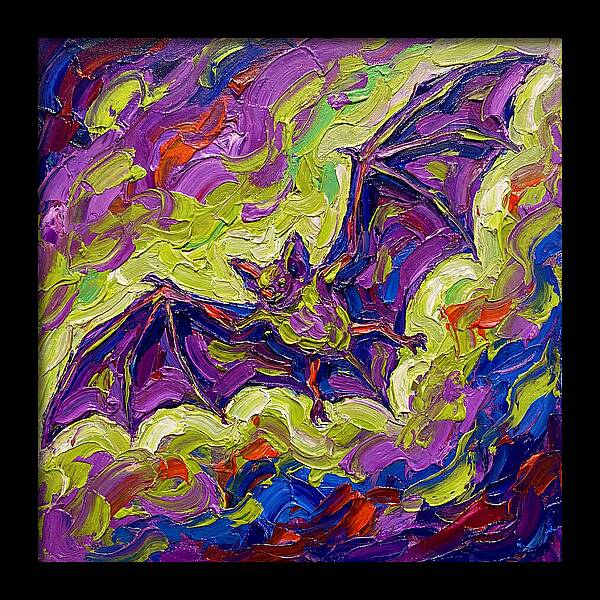 Bat In Vibrant Flight