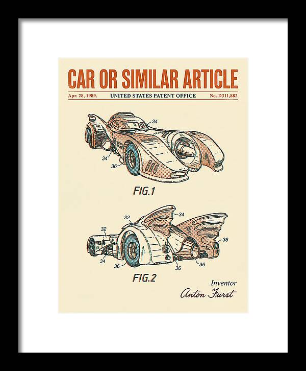 Batmobile 1989 Retro Patent Usd311882s