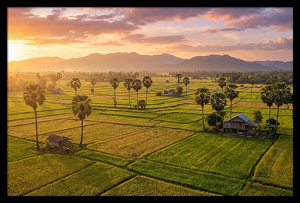Battambang Countryside At Golden Hour