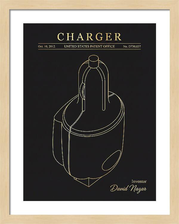 Battery Charger Gold Patent Usd730837s1
