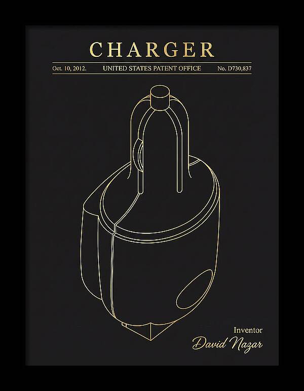 Battery Charger Gold Patent Usd730837s1