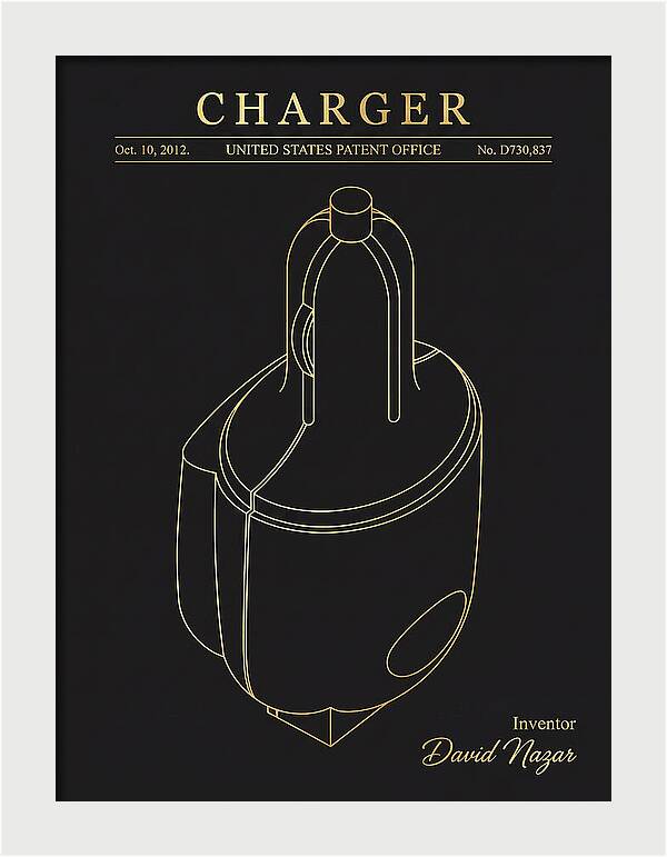 Battery Charger Gold Patent Usd730837s1