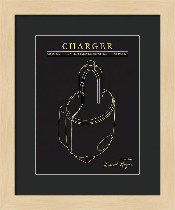 Battery Charger Gold Patent Usd730837s1