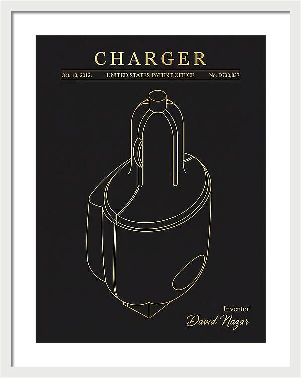 Battery Charger Gold Patent Usd730837s1