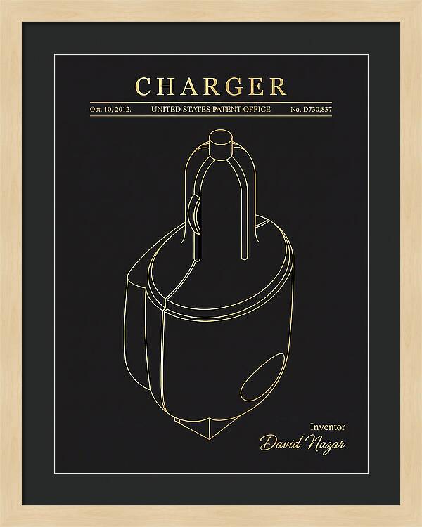 Battery Charger Gold Patent Usd730837s1