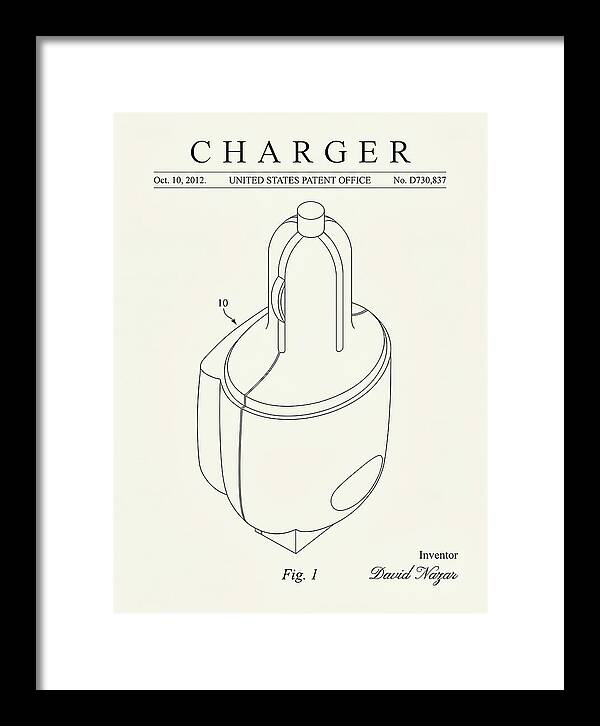 Battery Charger Minimalist Patent Usd730837s1