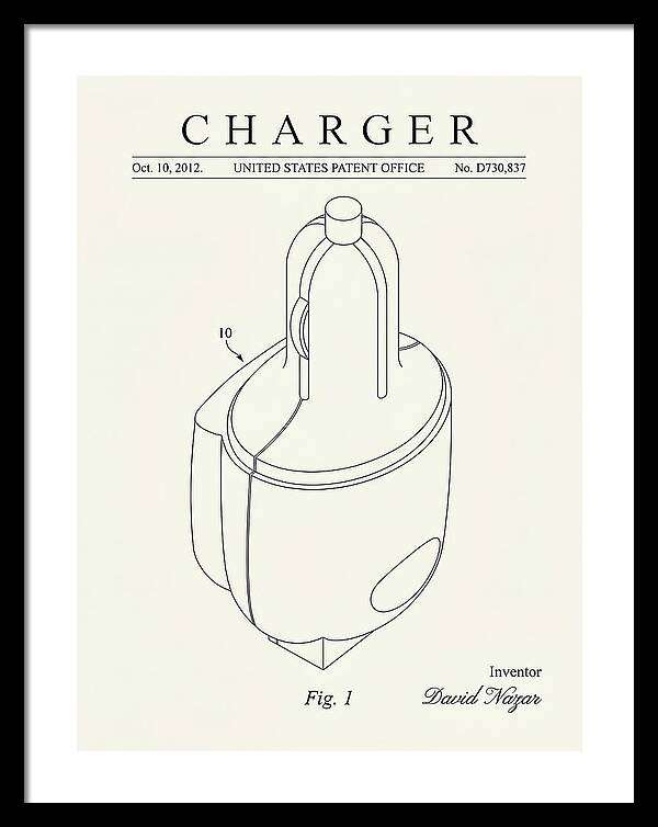 Battery Charger Minimalist Patent Usd730837s1