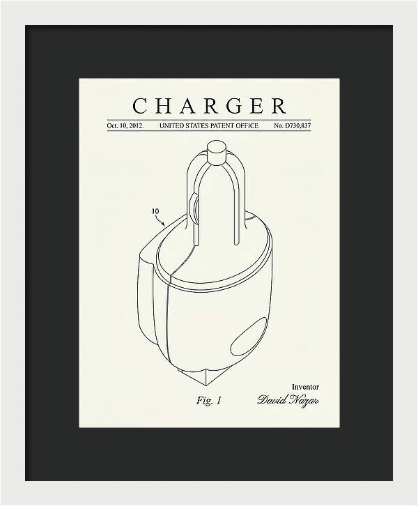 Battery Charger Minimalist Patent Usd730837s1