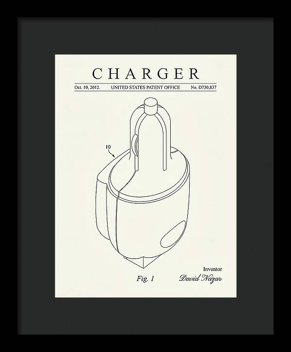 Battery Charger Minimalist Patent Usd730837s1