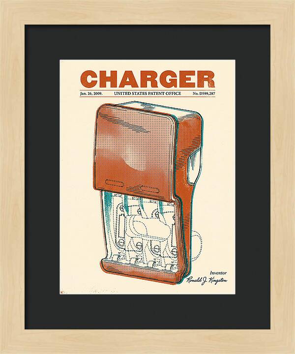 Battery Charger Retro Patent Usd599287s1