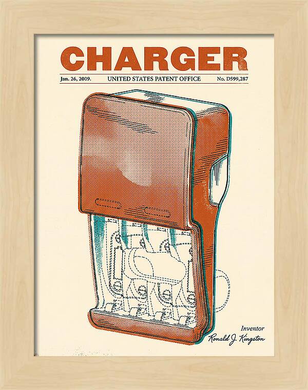 Battery Charger Retro Patent Usd599287s1