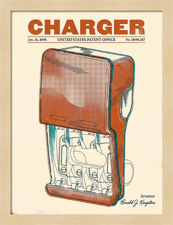 Battery Charger Retro Patent Usd599287s1