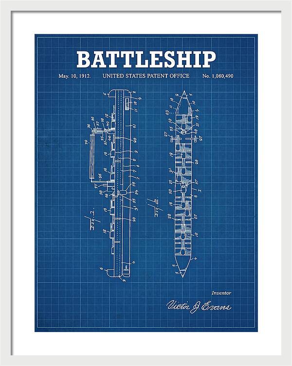 Battleship Blueprint Patent Us1080490