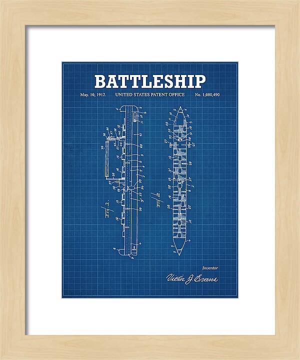 Battleship Blueprint Patent Us1080490