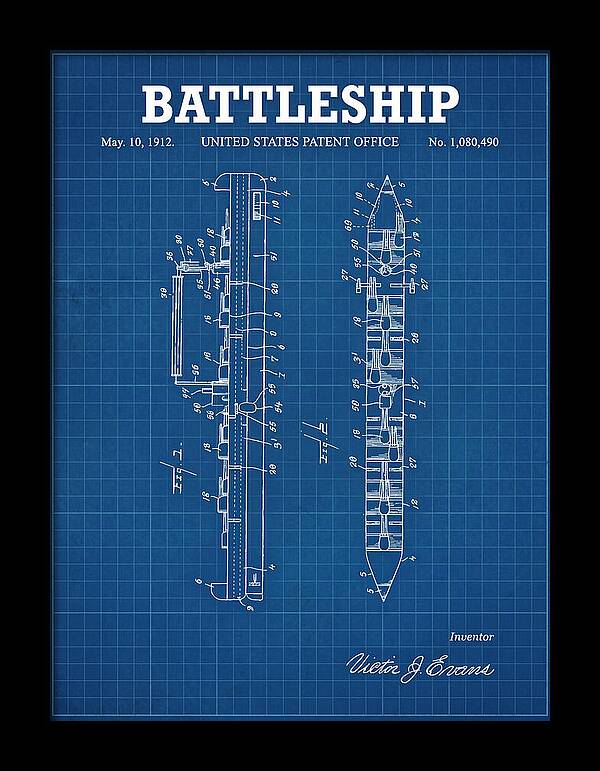 Battleship Blueprint Patent Us1080490