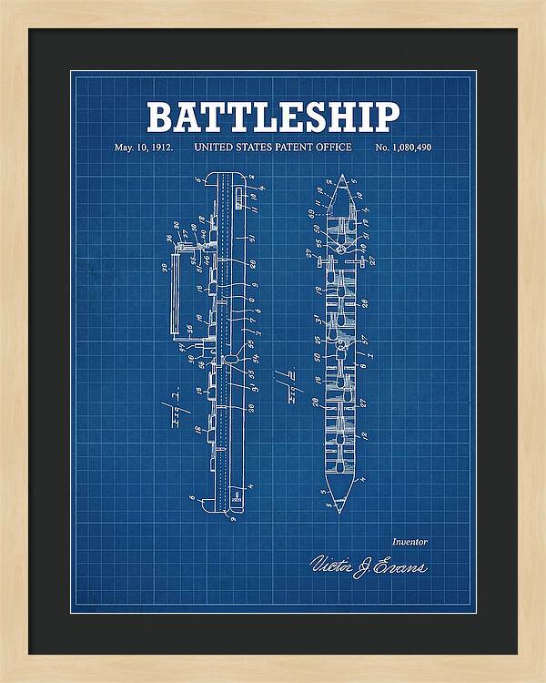 Battleship Blueprint Patent Us1080490