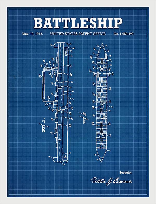 Battleship Blueprint Patent Us1080490