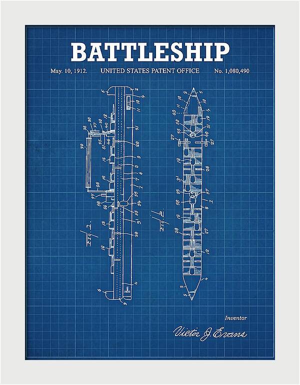 Battleship Blueprint Patent Us1080490