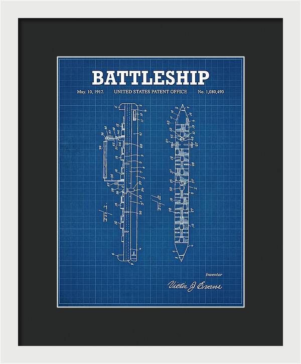 Battleship Blueprint Patent Us1080490