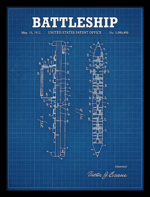 Battleship Blueprint Patent Us1080490