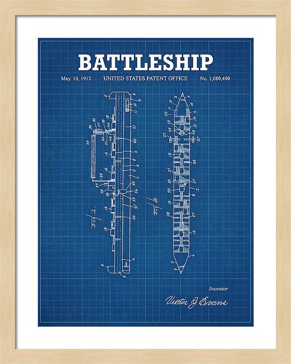 Battleship Blueprint Patent Us1080490