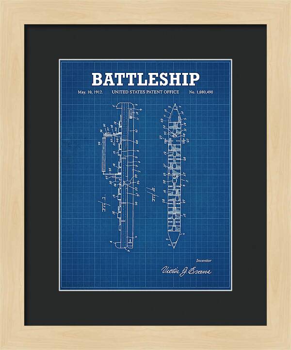 Battleship Blueprint Patent Us1080490