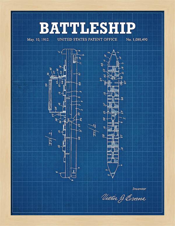 Battleship Blueprint Patent Us1080490