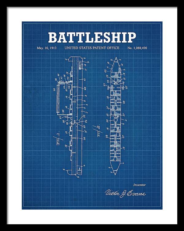 Battleship Blueprint Patent Us1080490