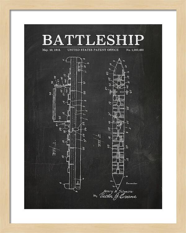 Battleship Chalkboard Patent Us1080490