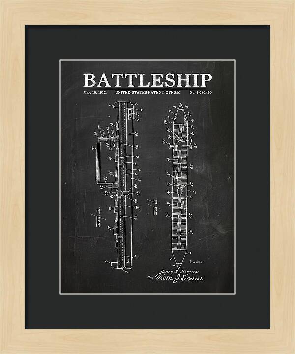 Battleship Chalkboard Patent Us1080490