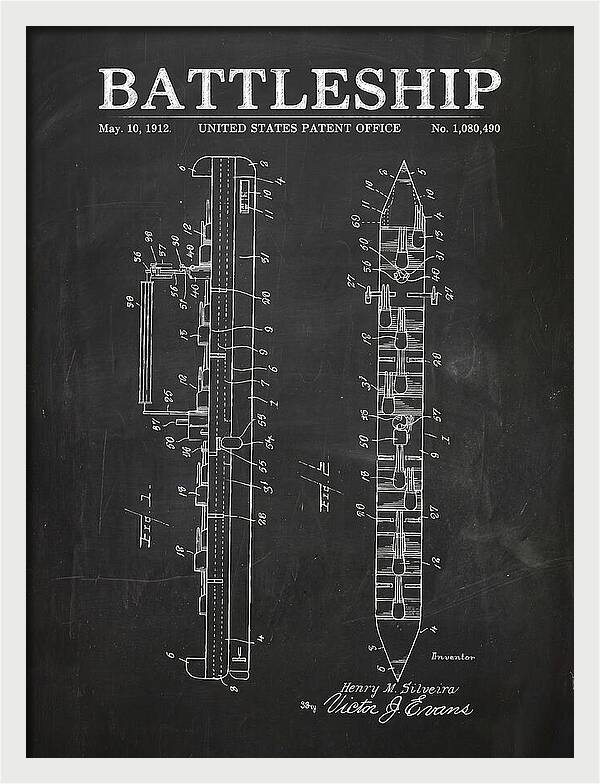 Battleship Chalkboard Patent Us1080490