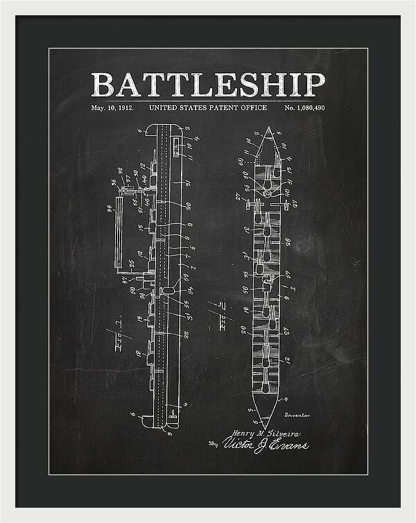 Battleship Chalkboard Patent Us1080490