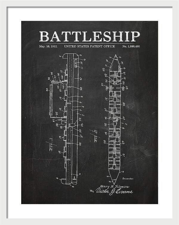 Battleship Chalkboard Patent Us1080490