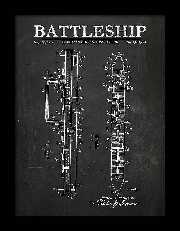 Battleship Chalkboard Patent Us1080490