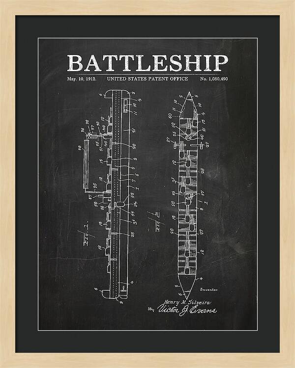 Battleship Chalkboard Patent Us1080490