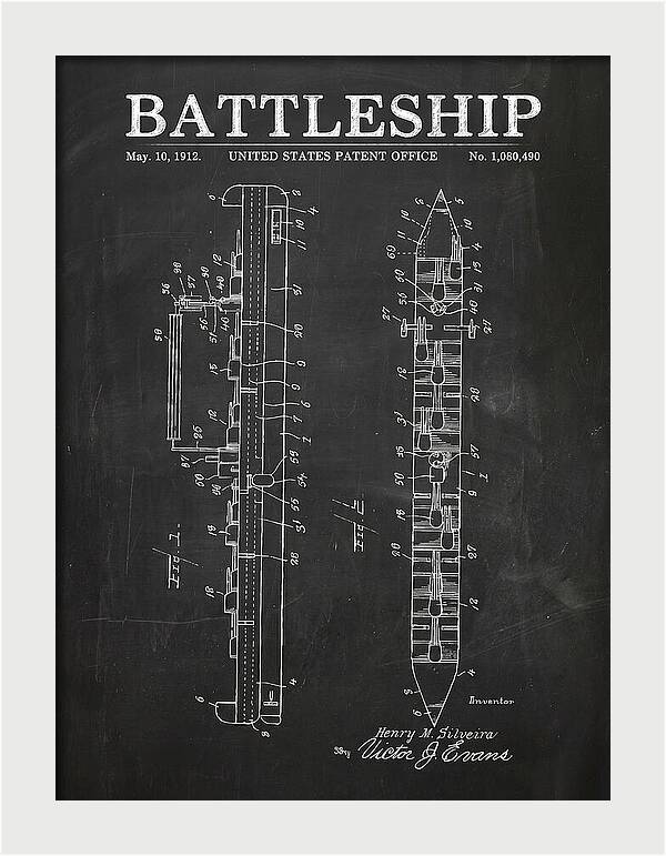Battleship Chalkboard Patent Us1080490