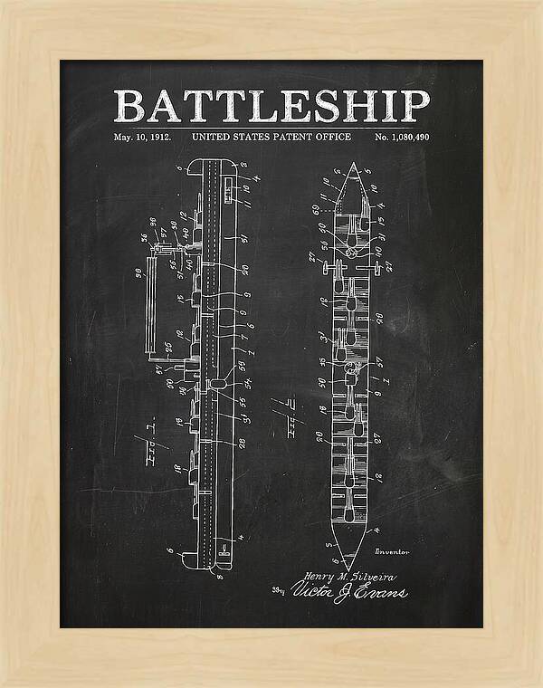 Battleship Chalkboard Patent Us1080490