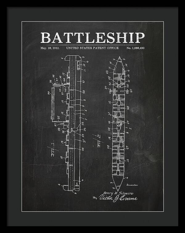 Battleship Chalkboard Patent Us1080490