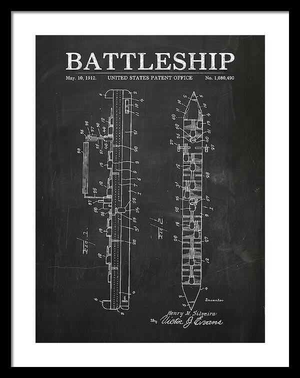 Battleship Chalkboard Patent Us1080490